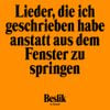 beslik - Lieder, die ich geschrieben habe anstatt aus dem Fenster zu springen
