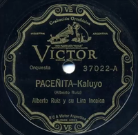 Alberto Ruiz Y Su Lira Incaica - Pace&ntilde;ita / Cassarggeta