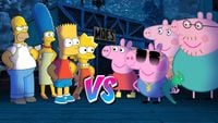 La Banana Roja - Los Simpsons vs La Familia Peppa Pig - BATALLA DE RAP ANIMADA