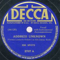 The Ink Spots - Address Unknown