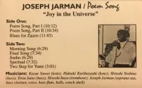 Joseph Jarman - Poem Song - "Joy in the Universe"