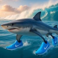Rizz Records - shark with blue shoes