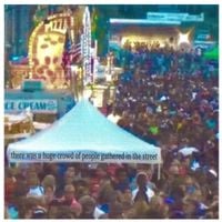 Marble Teeth - there was a huge crowd of people gathered in the street