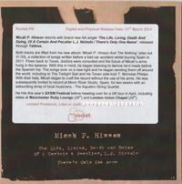 Micah P. Hinson - The Life, Living, Death and Dying, of A Certain and Peculiar L.J. Nichols