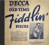 Clayton McMichen - Decca Presents a Collection of Old Time Fiddlin' Pieces