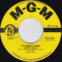 Connie Francis - If I Didn't Care