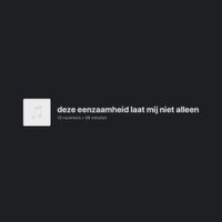kans - deze eenzaamheid laat mij niet alleen