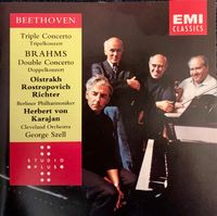 Berliner Philharmoniker / Cleveland Orchestra / Herbert Von Karajan / George Szell / David Oistrakh / Mstislav Rostropovich / - Beethoven: Triple Concerto; Brahms: Double Concerto