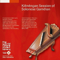 Keluarga Karawitan Studio RRI Surakarta - Kl&ecirc;n&ecirc;ngan Session of Solonese Gamelan