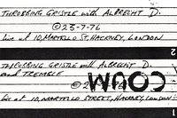 Gristle And Albrecht D. - COUM: Live at 10, Martello St, Hackney, London