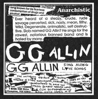 GG Allin - Sing Along Love Songs