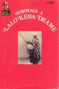 Lalo Keba Dram&eacute; Et Sa Cora - Hommage &agrave; Lalo Keba Dram&eacute;