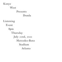 Kanye West - Kanye West Presents Donda (Live Listening Event July 22nd, 2021)