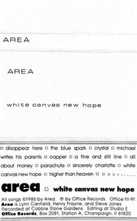 Area - White Canvas, New Hope