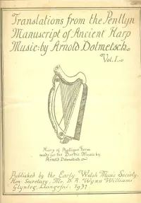 Mabel Dolmetsch - Translations From the Penllyn Manuscript of Ancient Harp Music