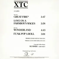 XTC - Great Fire / Love on a Farmboy's Wages / Wonderland / Funk Pop a Roll