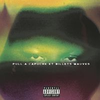 Doums - Pull &agrave; capuche et billets mauves