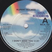 Rupert Holmes - I Don't Need You