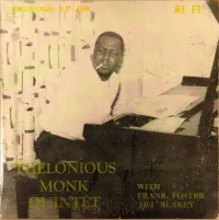 Thelonious Monk - Thelonious Monk Quintet