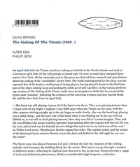 Gavin Bryars & Philip Jeck & Alter Ego - The Sinking of the Titanic (1969-)