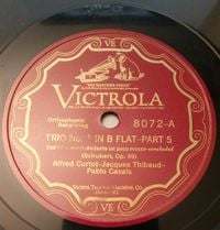 Alfred Cortot / Jacques Thibaud / Pau Casals - Trio No. 1 in B flat major, Op. 99