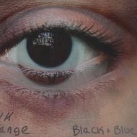 Folk Orange - Black and Blue