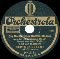 Bertolt Brecht - Die Moritat vom Mackie-Messer / Die Ballade von der Unzul&auml;nglichkeit