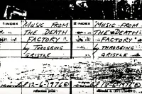 Throbbing Gristle - Music From the Death Factory (12-6-1976 / 18-6-1976)