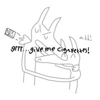 Car Seat Smokerest - Grrr... Give Me Cigarettes!