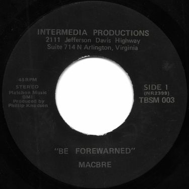 Macabre [Misprinted as "Macbre"] - Be Forewarned