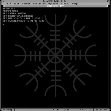 MASTER BOOT RECORD - C​:​\​>EDIT AUTOEXEC​.​BAT
