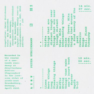Peter Strickmann - List
