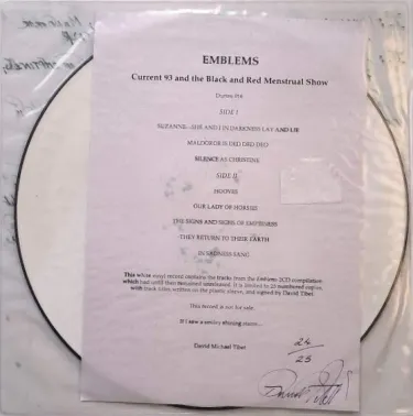 Current 93 - Emblems