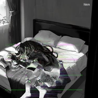 hkmori - panic attack in bed